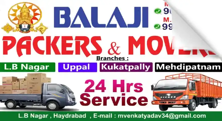 Balaji Packers and Movers in Vanastalipuram, Hyderabad