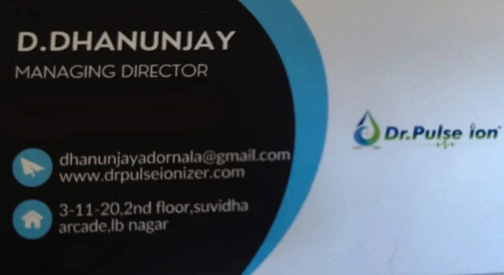 Ro Water Purifier Dealers in Hyderabad  : Dr. Pulse Ion Water Purifier in LB Nagar