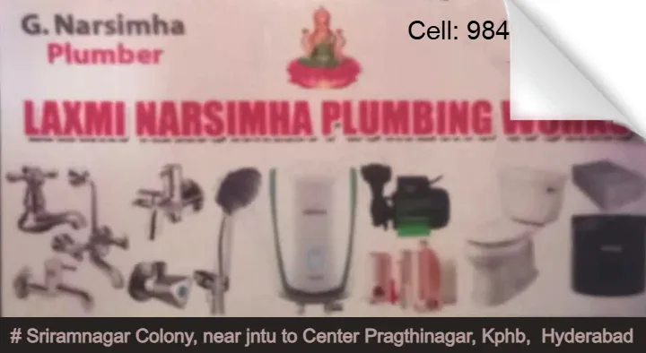 Plumbers in Hyderabad  : Laxmi Narsimha Plumbing Works in Kphb Colony