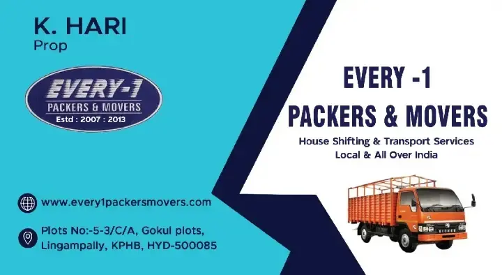 Every 1 Packers and Movers in Lingampally, Hyderabad