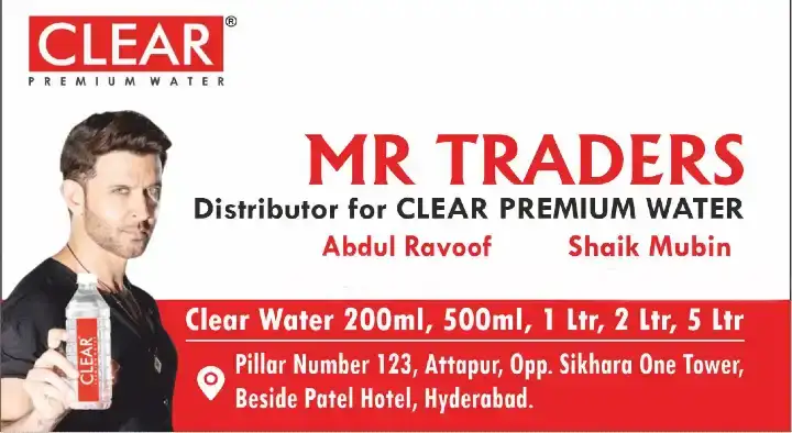 Clear Water Distributors in Hyderabad  : MR Traders in Attapur