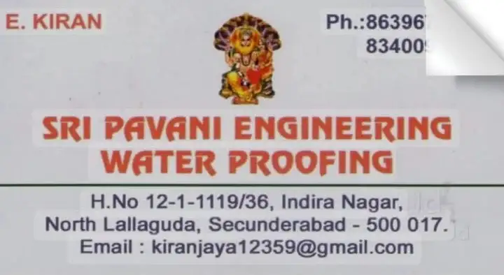 Sri Pavani Engineering Water Proofing in Secunderabad, Hyderabad