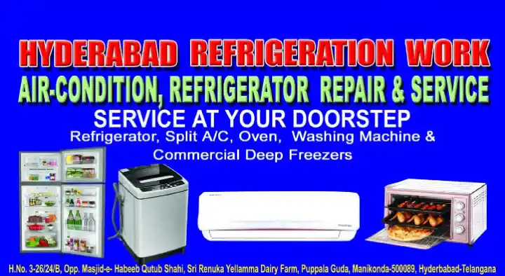 Hyderabad Refrigeration Work in Manikonda, Hyderabad