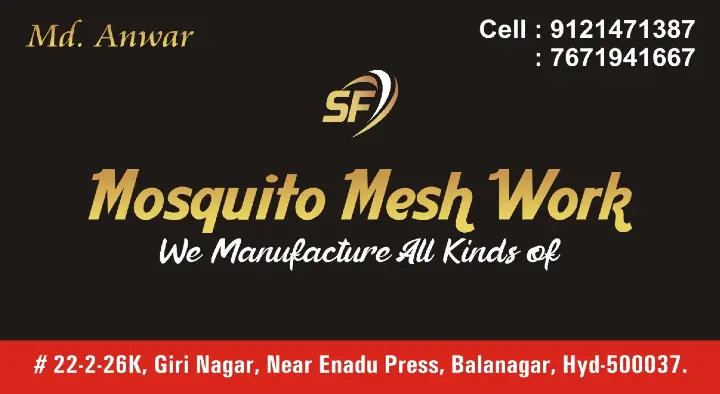 mosquito mesh dealers in Hyderabad : SF Mosquito Mesh in Balanagar