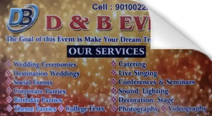 D and B Events in Ravindra Nagar