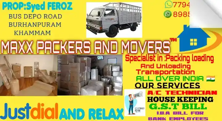 Maxx Packers and Movers in Gudimalla, Khammam