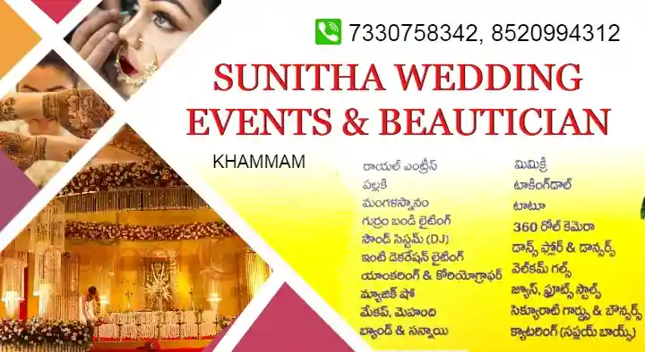 Event Organisers in Khammam  : Sunitha Wedding Events and Beautician in Bus Stand