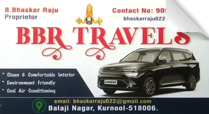 Car Transport Services in Kurnool  : BBR Travels in Balaji Nagar