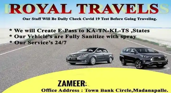 Car Rental Services in Madanapalle  : Royal Travels in CTM Road