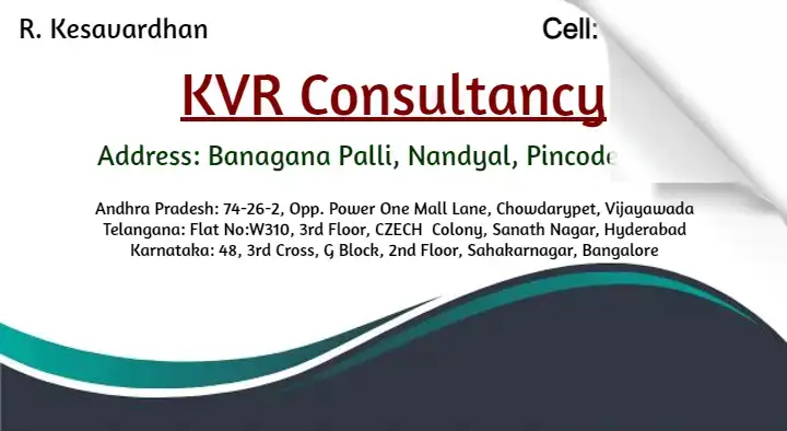 Builders And Developers in Nandyal  : KVR Consultancy in Banagana Palli