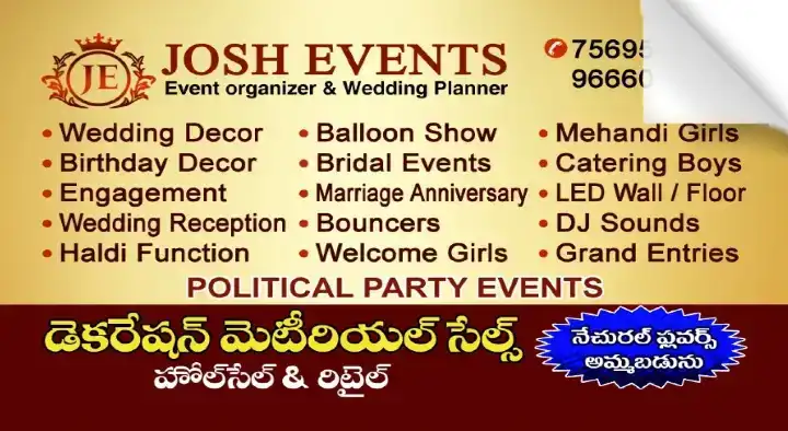 Josh Events and Decorators in Bangarraju Complex, Narsipatnam