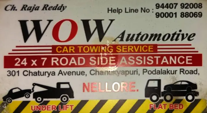 WOW Automotive Car And Truck Towing service in Podalakur Road, Nellore