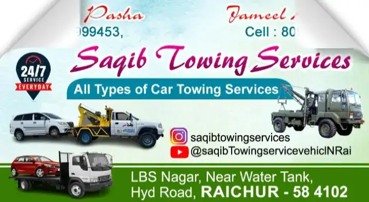 Car Transport Services in Raichur  : Saqib Towing Services in LBS Nagar