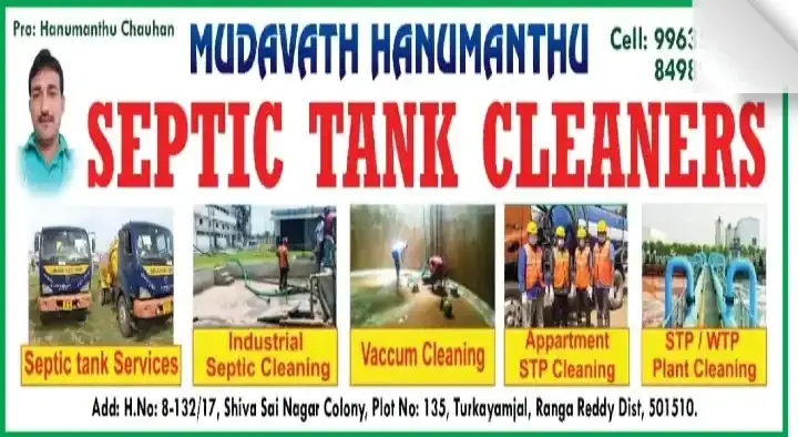 Mudavath Hanumanthu Septic Tank Cleaners in Turkayamjal