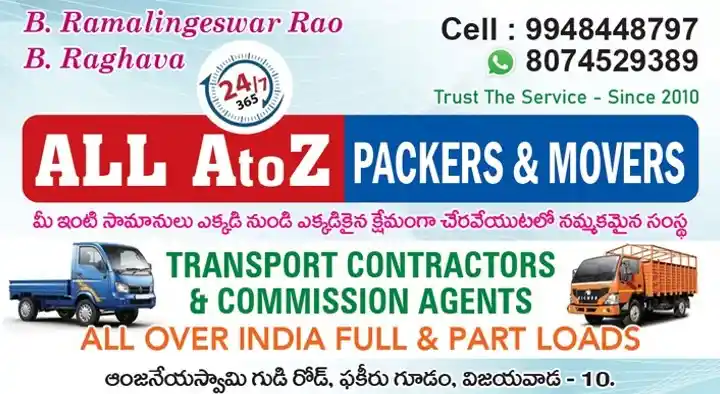 Transport Contractors in Vijayawada (Bezawada) : All A to Z Packers and Movers in Labbipet