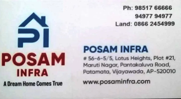 Posam Infra (A Dream Home Comes True) in Patamata, Vijayawada