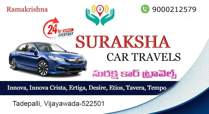 Cab Services in Vijayawada (Bezawada) : Suraksha Car Travels in Tadepalli