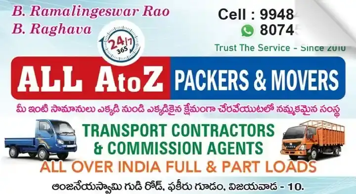 All A to Z Packers and Movers in Labbipet, Vijayawada