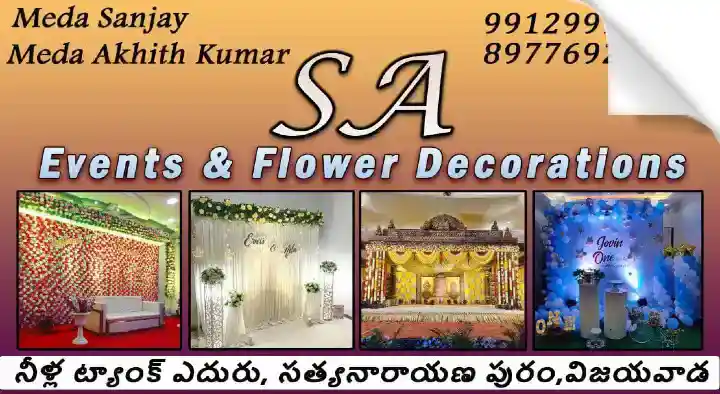 SA Events and Flower Decorations in Satyanarayanapuram, Vijayawada