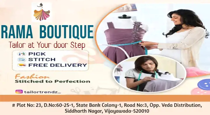 Ladies Fashion Tailors in Vijayawada (Bezawada) : Rama Boutique (Tailor at Your Door Step) in Siddhartha Nagar