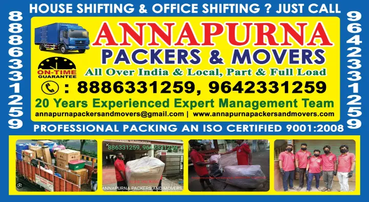 Annapurna packers and Movers in Madhurawada, Visakhapatnam