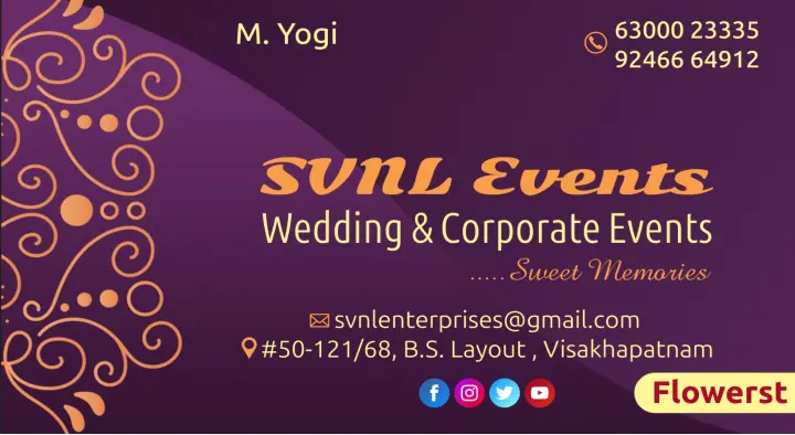 SVNL Events in BS Layout, Visakhapatnam