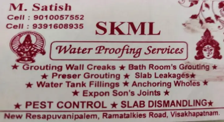 SKML Water Proofing Services in New Resapuvanipalem