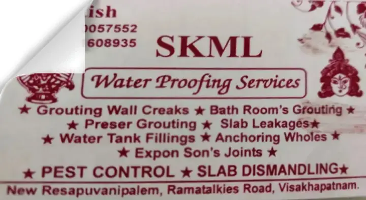 SKML Water Proofing Services in New Resapuvanipalem