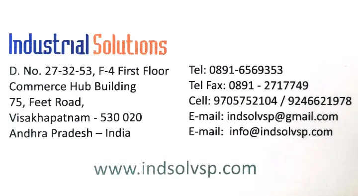 Industrial Solutions in 75 Feet Road, Visakhapatnam (Vizag)