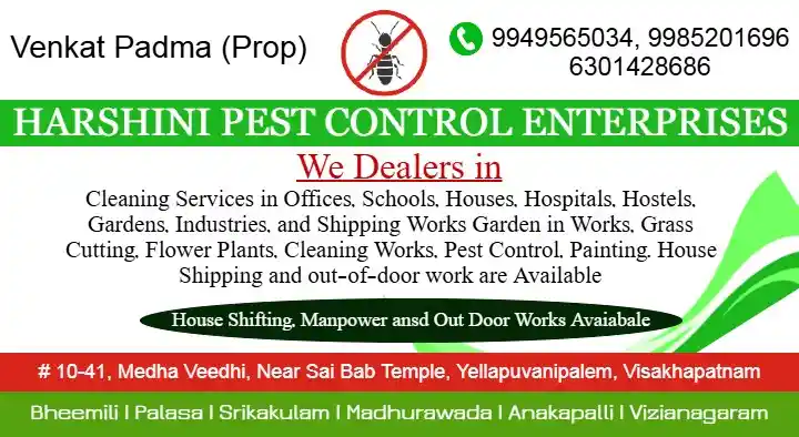 house and office cleaning in Visakhapatnam : Harshini Pest Control Enterprises in NAD New Road