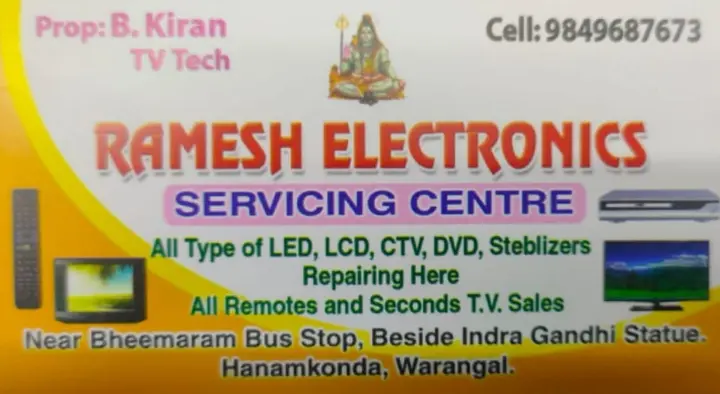 Ramesh Electronics TV Servicing Center in Hanamkonda