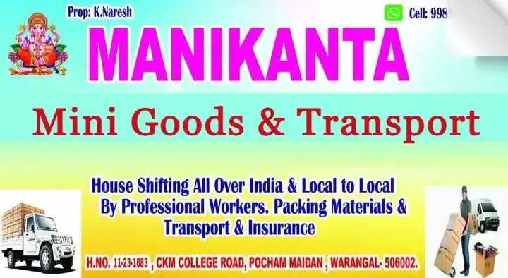 Manikanta Mini Goods and Transport in Pochamma Maidan