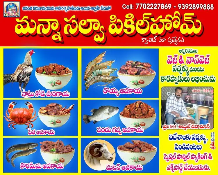 manna salva pickle home veg non veg tanuku west godavari ap - Photo No.12