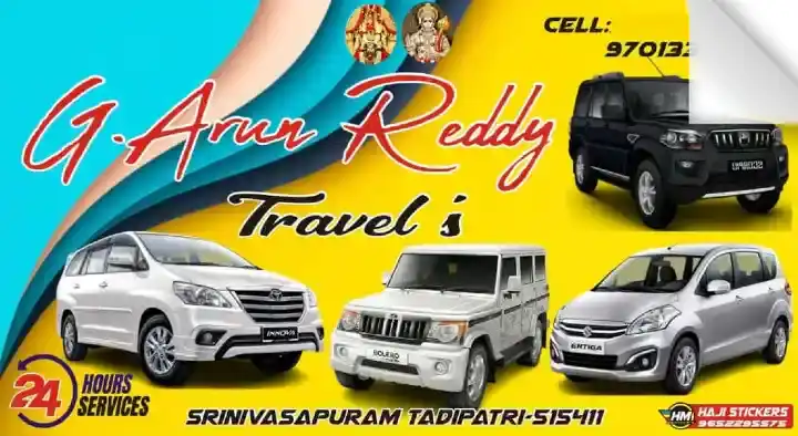 G Arun Reddy Travels in Tadipatri