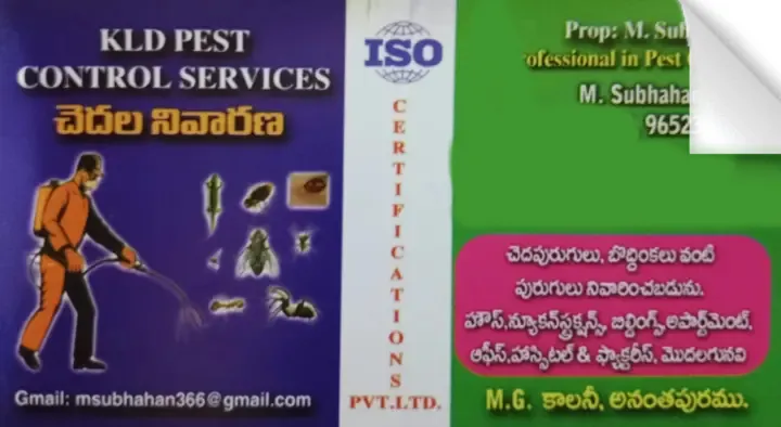 KLD Pest Control in MG Colony