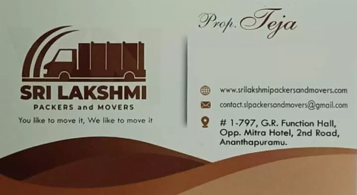 Sri Lakshmi Packers and Movers in GR Function Hall