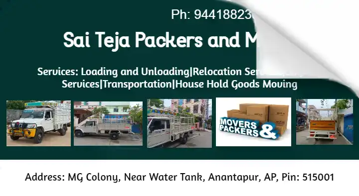 Sai Teja Packers and Movers in MG Colony
