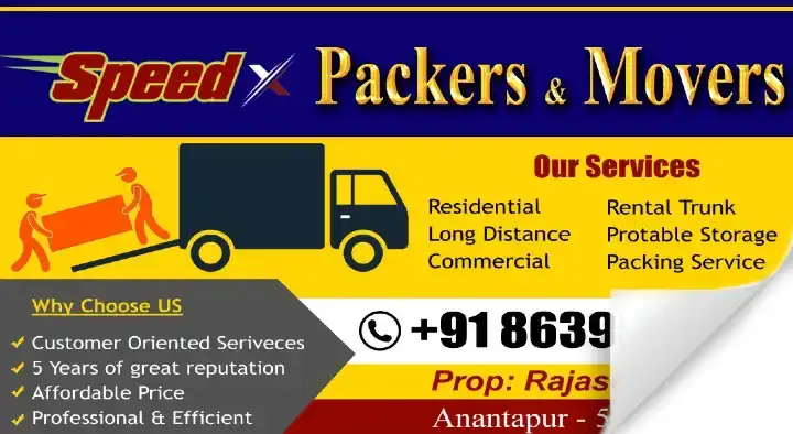 Speed x Packers and Movers in Bus Stand