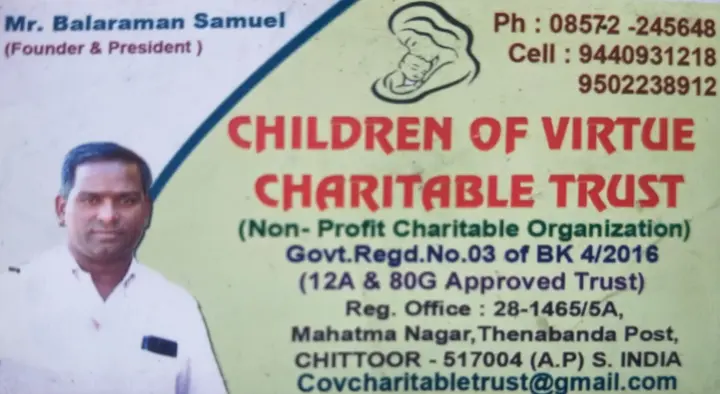 Children of Virtue Charitable Trust in Mahatma Nagar