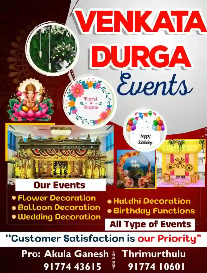 Venkata Durga  Flower Decorations in Konaseema