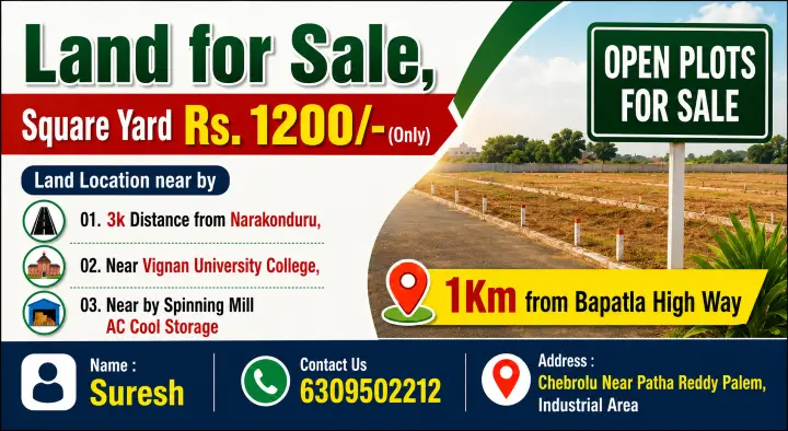 Land for Sale in Chebrolu
