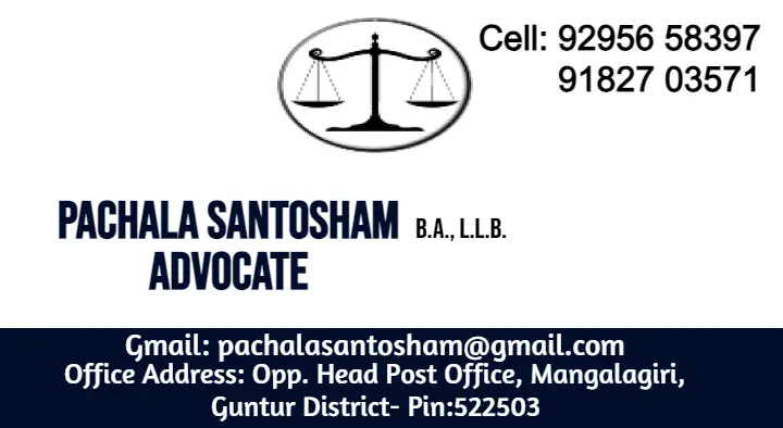 Pachala Santosham Advocate in Mangalagiri