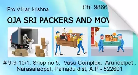 OJA SRI Packers and Movers in Arundelpet