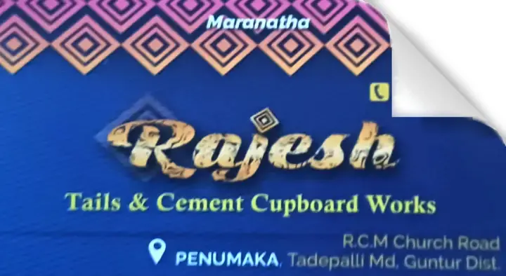 Rajesh Tails and Cement Cupboard Works in Tadepalli