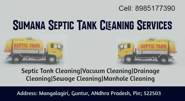 Sumana Septic Tank Cleaning Services in Mangalagiri