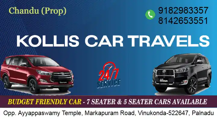 Kollis Car Travels in Vinukonda 