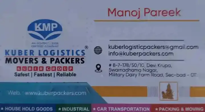 Kuber Logistics Movers and Packers in Secunderabad