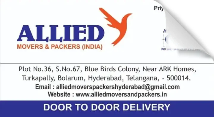 Allied Movers and Packers (India) in Bolarum