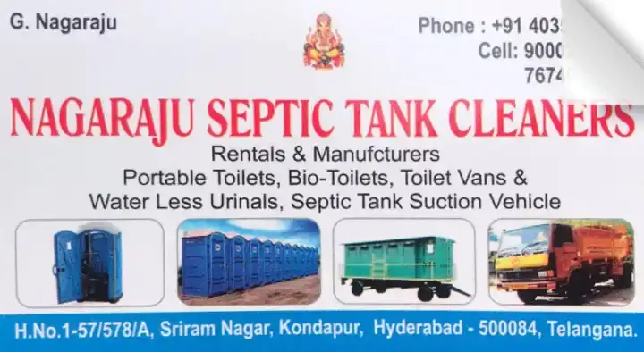 Nagaraju Septic Tank Cleaners in Kondapur