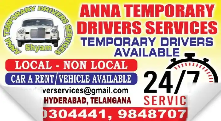 Anna Temporary Drivers Services in Secunderabad